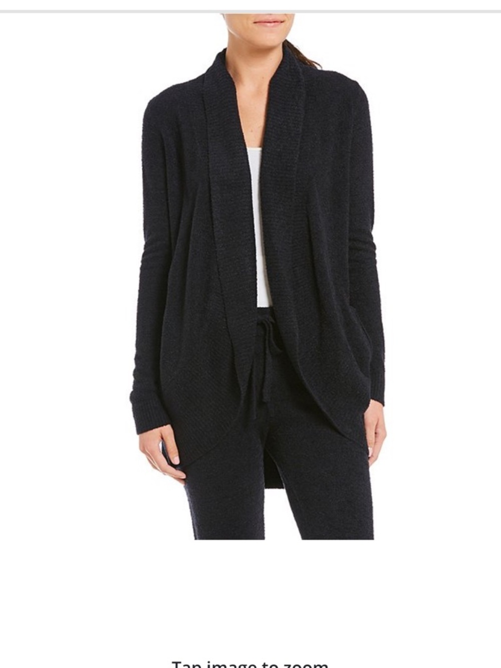 Barefoot Dreams Black Open-Front Cozy Cardigan